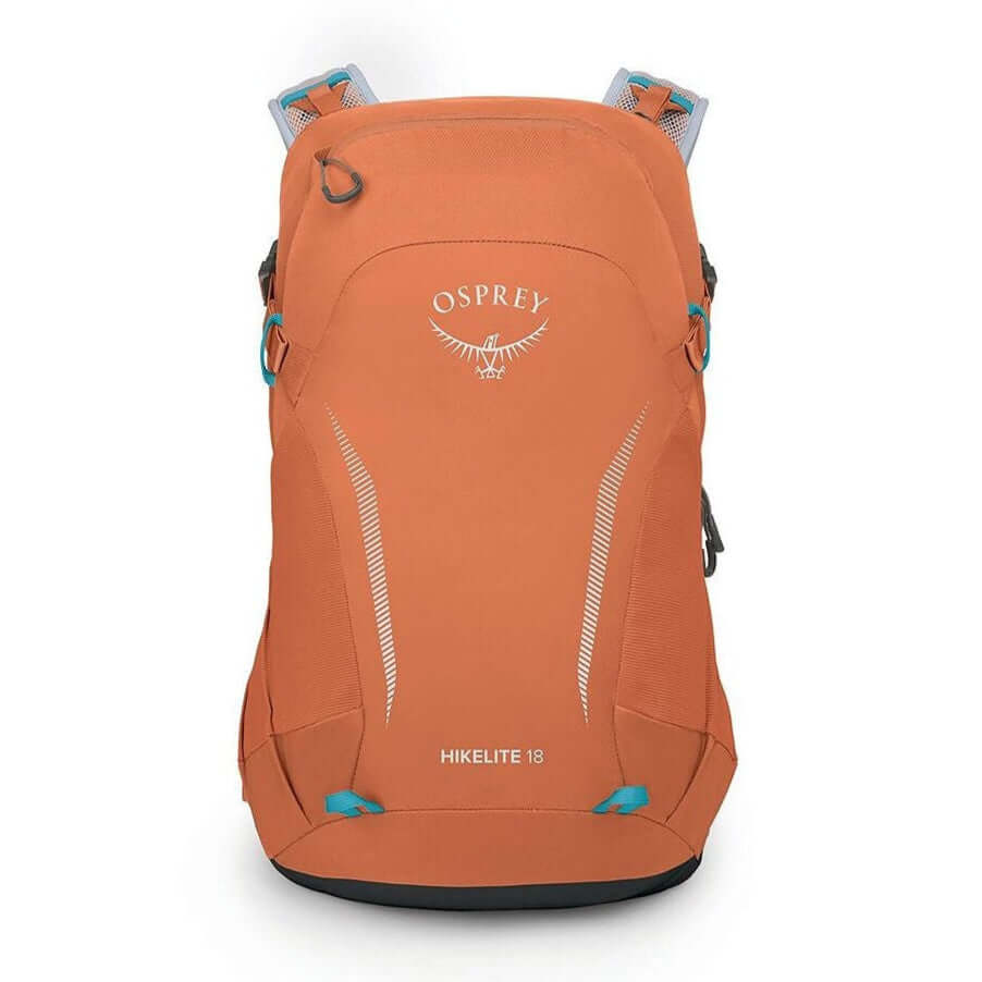 Osprey Hikelite 18 orange daypack with optimized airflow and minimalist design for ultimate hiking comfort.