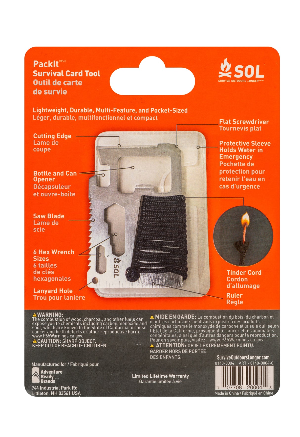 PackIt Survival Card Tool