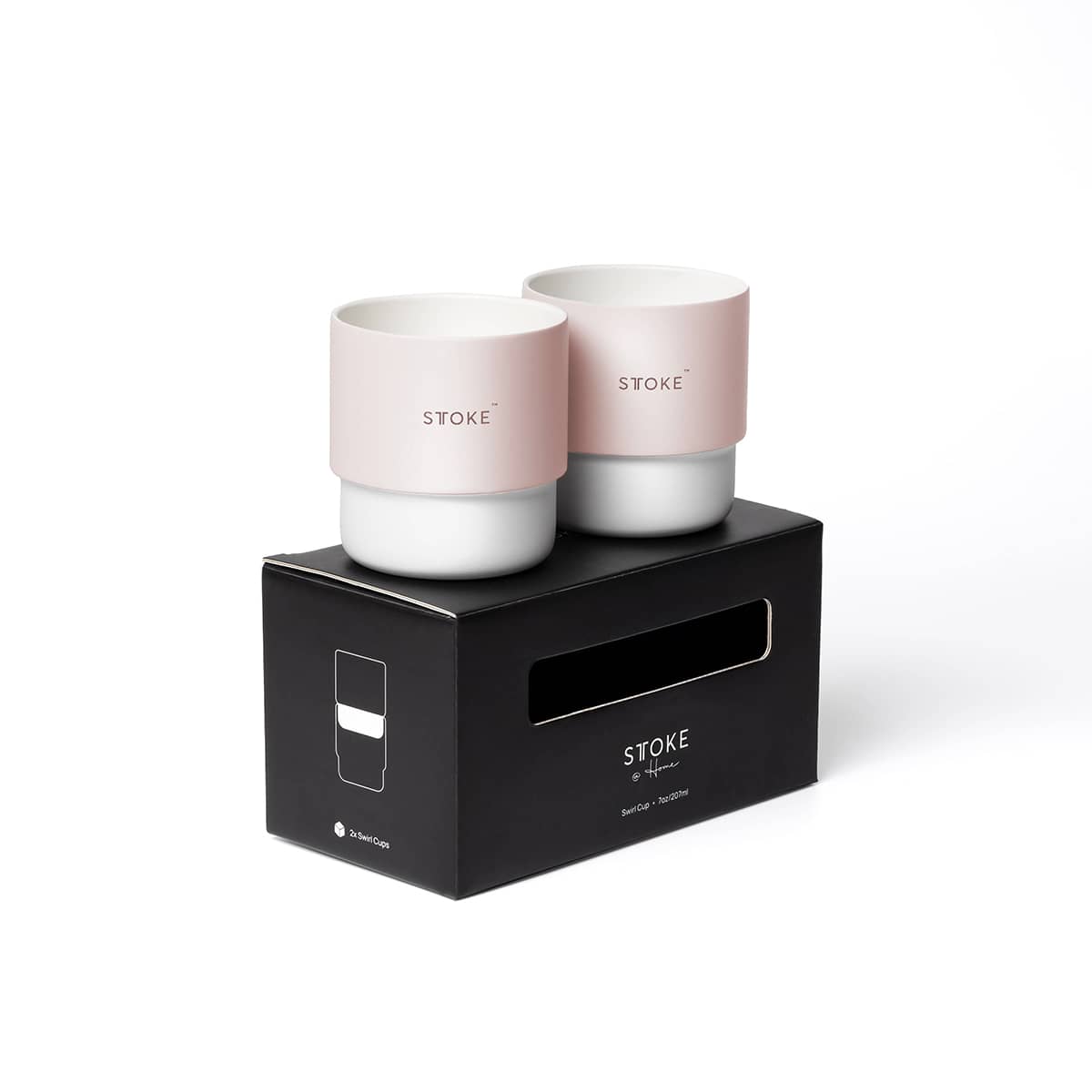 Sttoke Swirl 7 oz Ceramic Home Coffee Cup - Dishwasher Safe