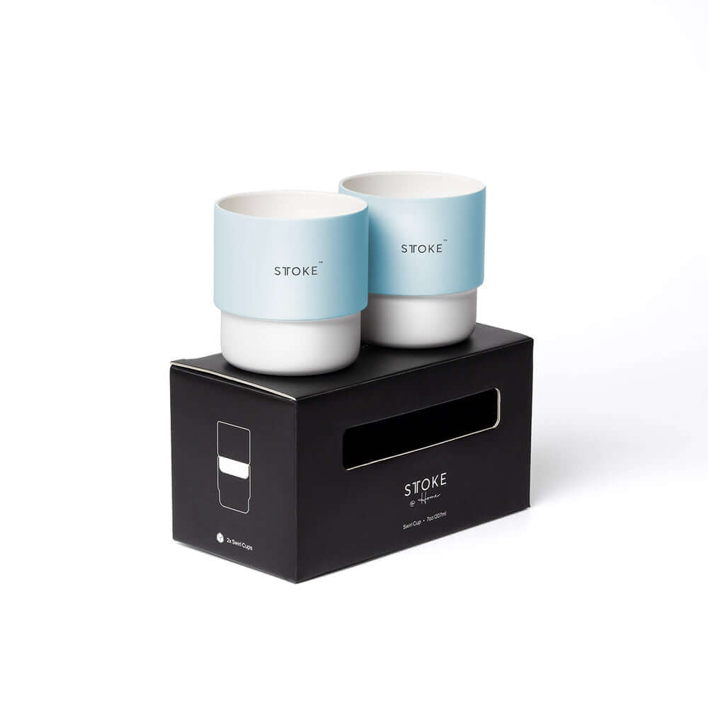 Sttoke Swirl 7 oz Ceramic Home Coffee Cup - Dishwasher Safe