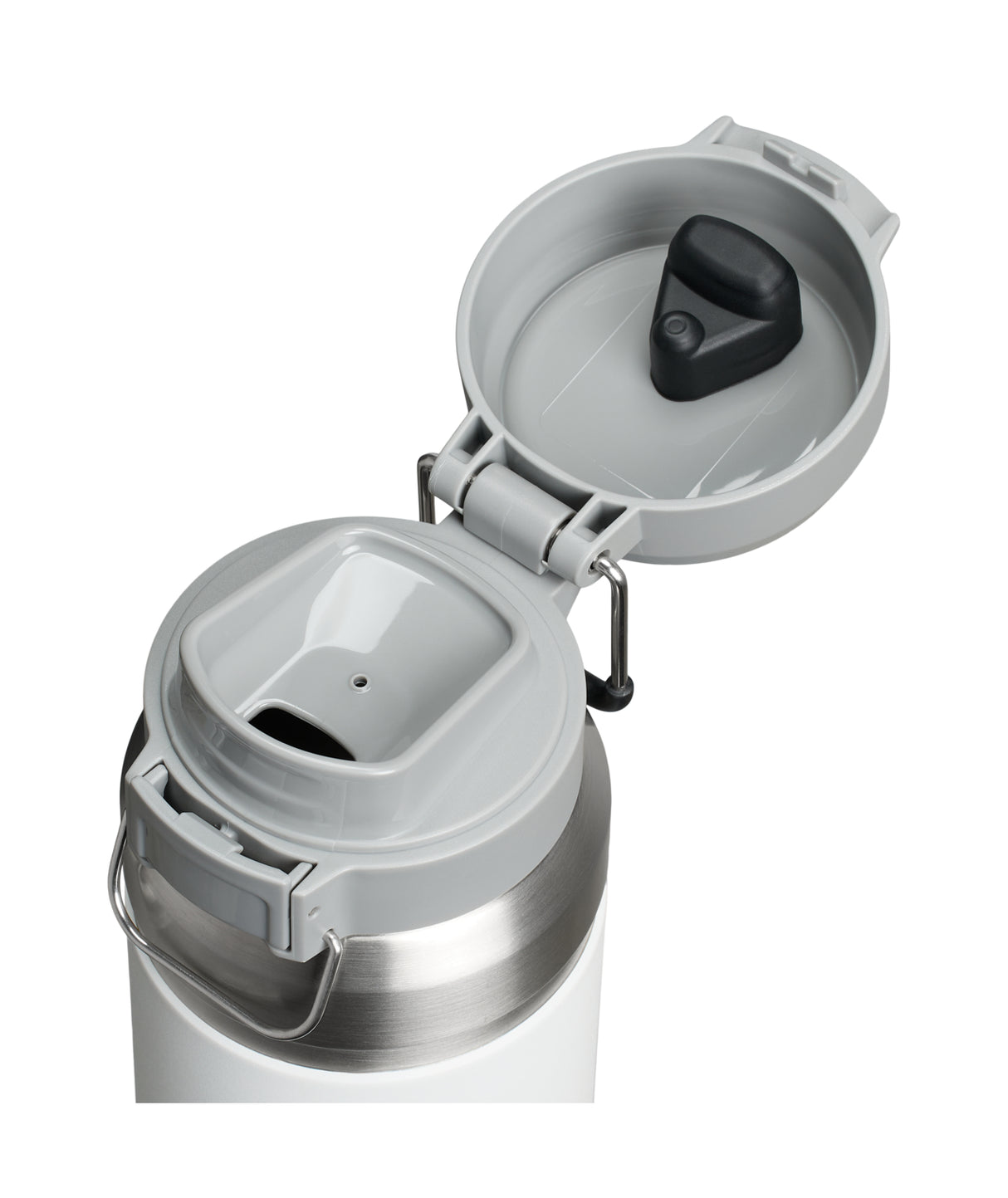 Stanley Go Quick Flip Water Bottle 34 oz open cap view showing leakproof design