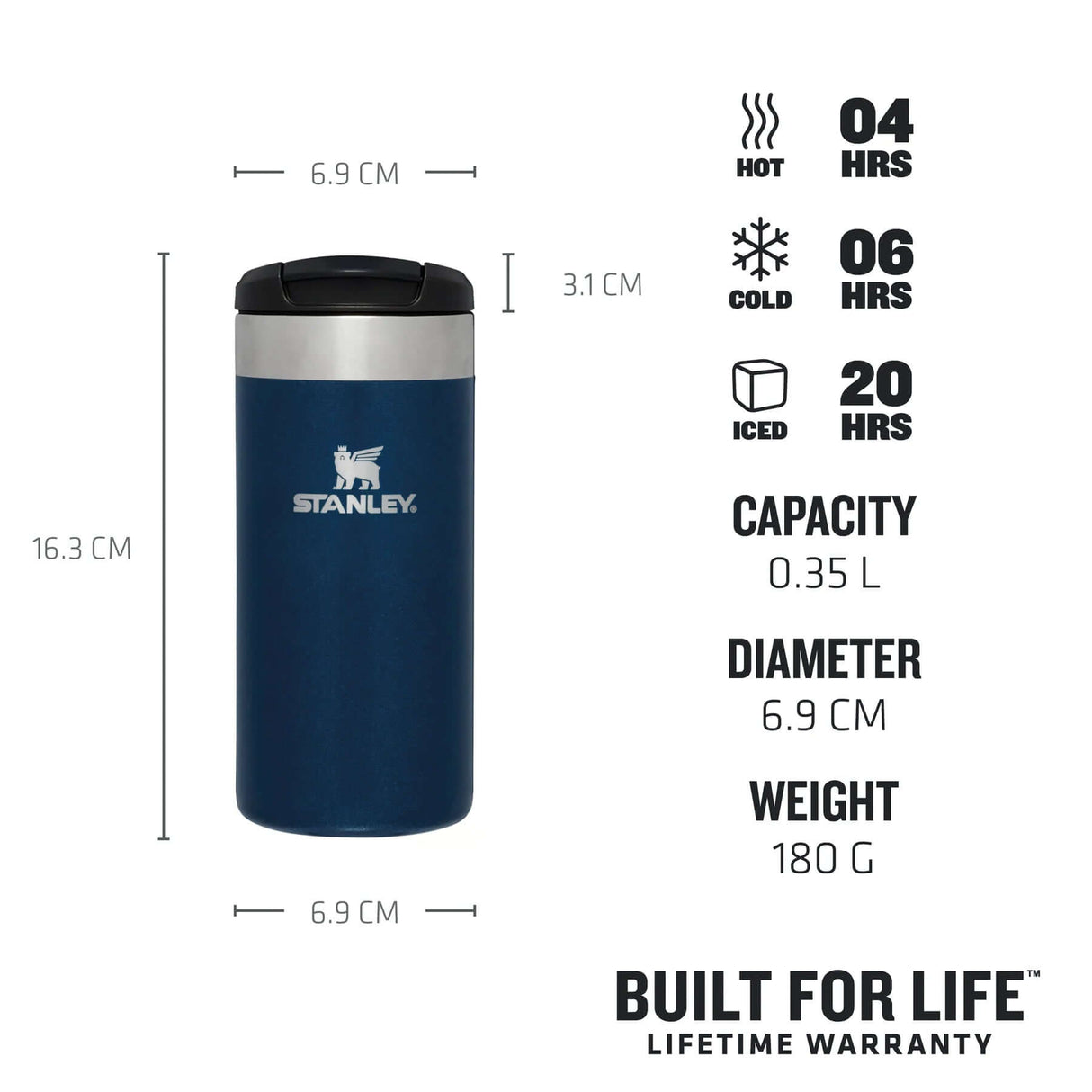 The AeroLight Transit Mug - 12 oz / 350 ml