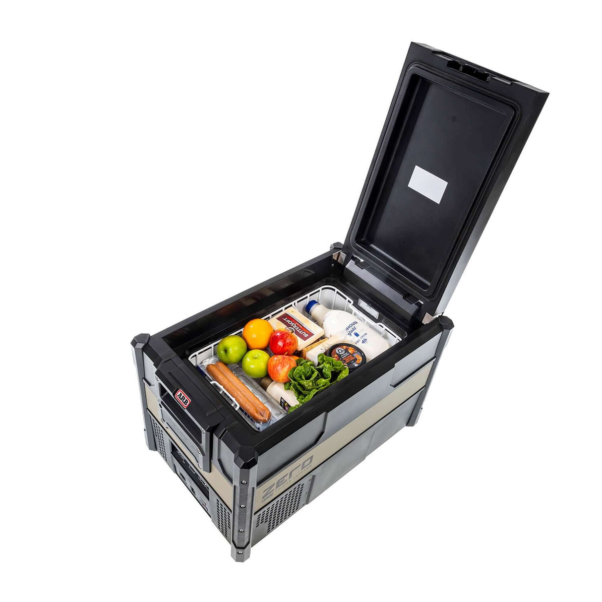 Open lid showing interior basket of ARB Zero Portable Fridge Freezer Single Zone - 36L