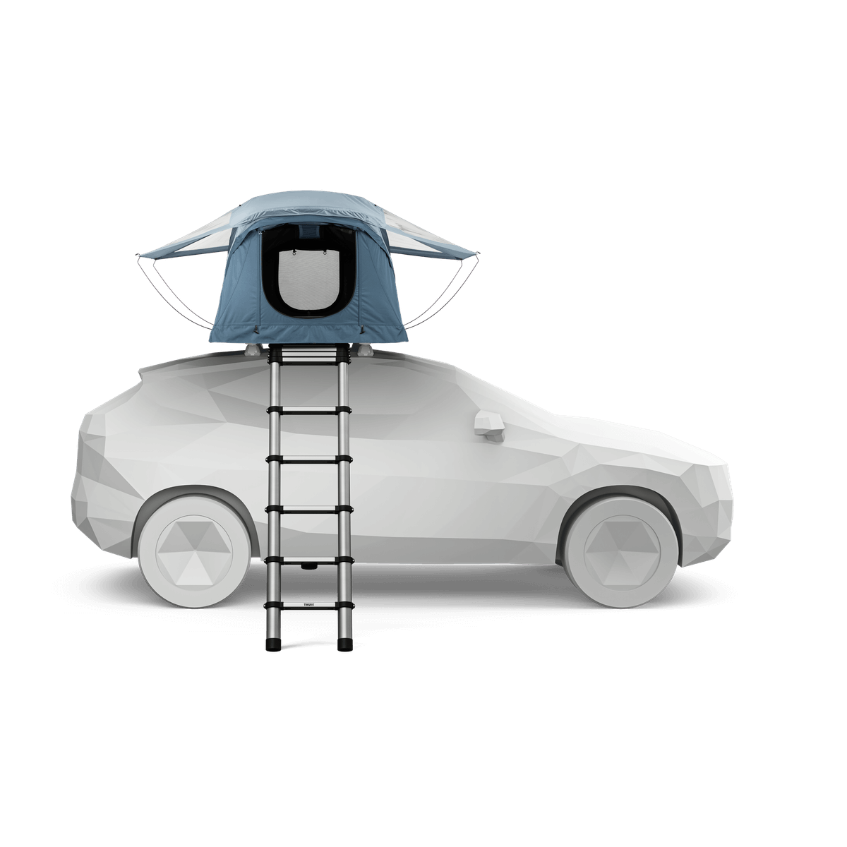 Thule Approach car roof top tent on vehicle demonstrating its spacious design and comfort for adventure travel.