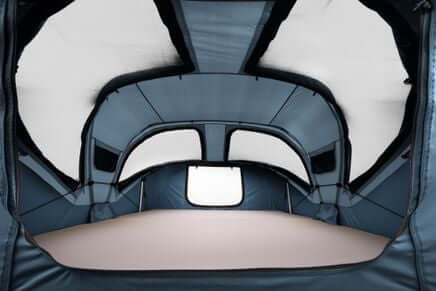 Interior view of Thule Approach - Car Roof Top Tents, showcasing spacious design for adventure travel comfort.