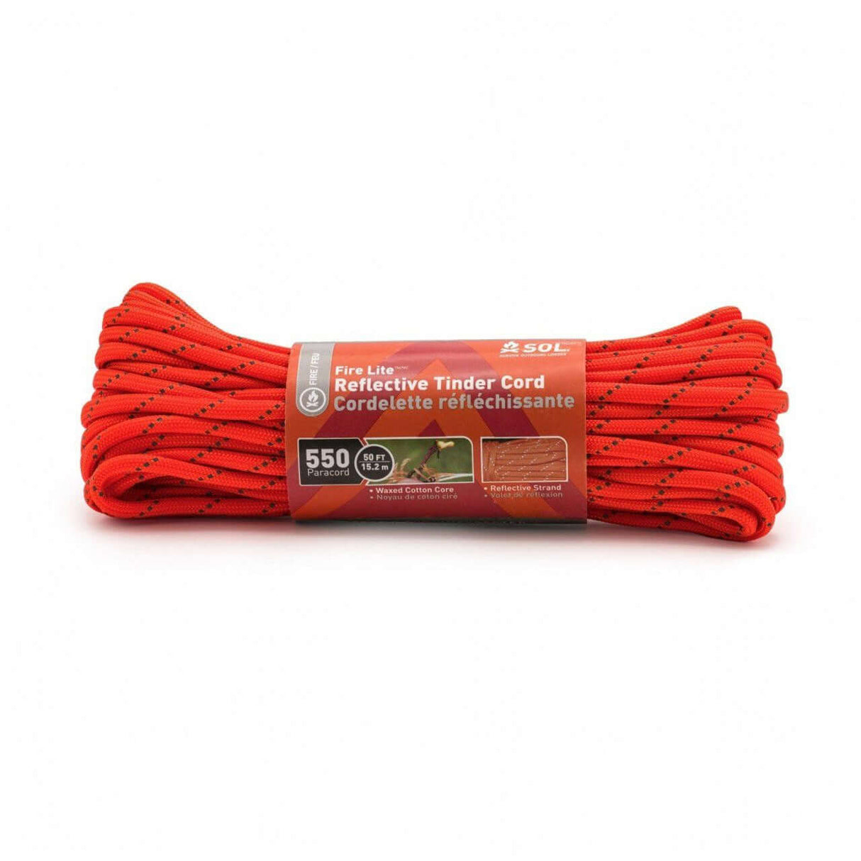 Survive Outdoors Longer Fire Lite 550 Reflective Tinder Cord - 50 ft