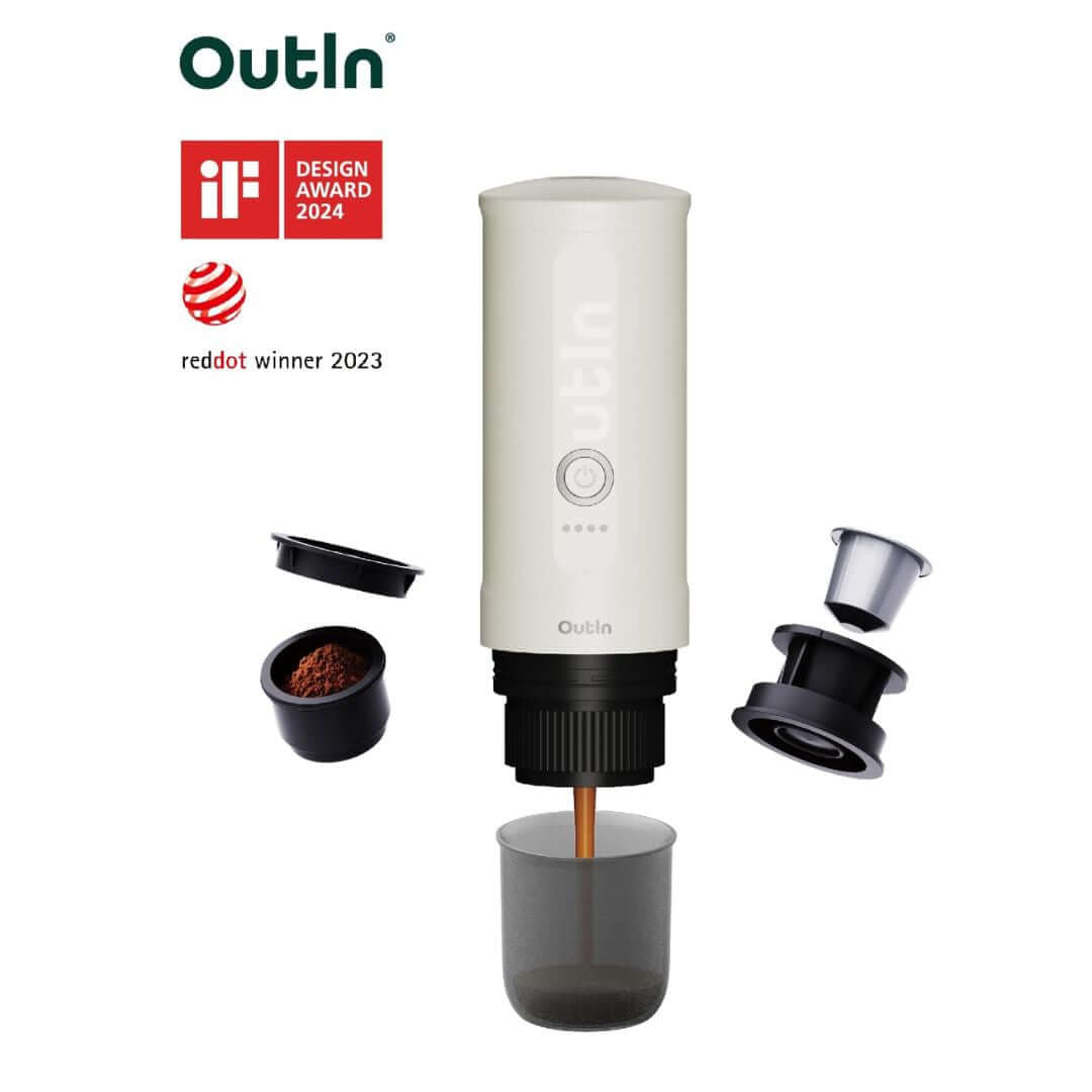 Outin Nano Portable Espresso Machine - Pearl White