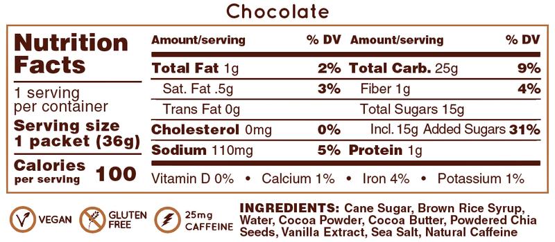Huma Chia Energy Gel - Chocolate - 36g