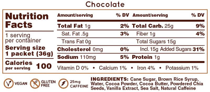 Huma Chia Energy Gel - Chocolate - 36g