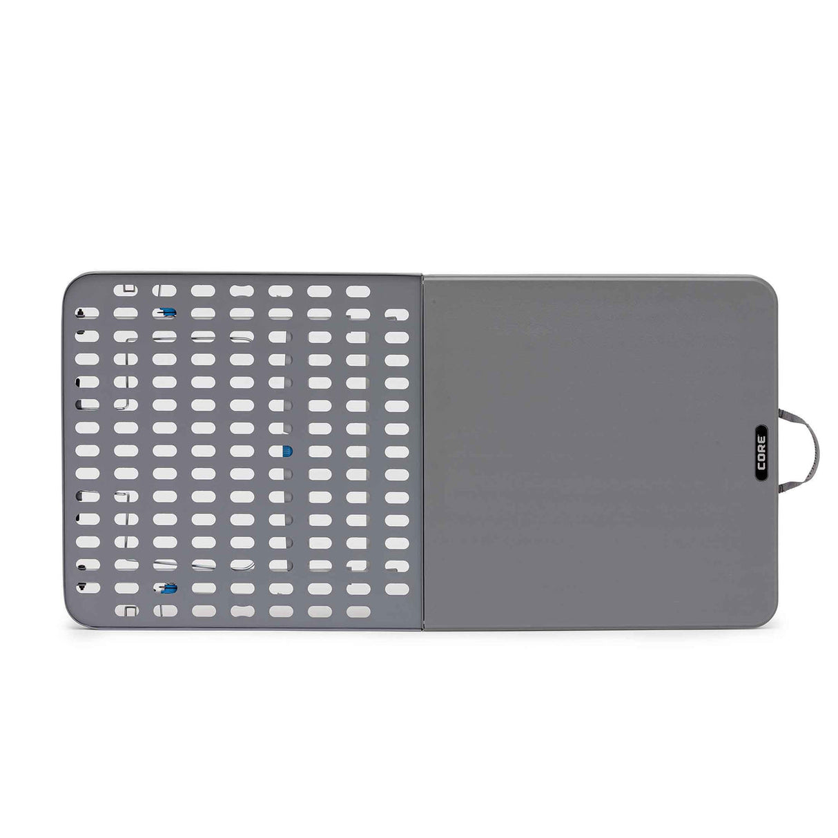 Core Equipment 4 Foot Tailgating Table with FlexRail & Adjustable Heights