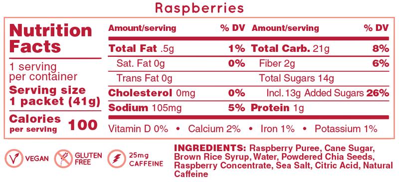 Huma Gel Chia Energy Gel - Raspberries - 43g