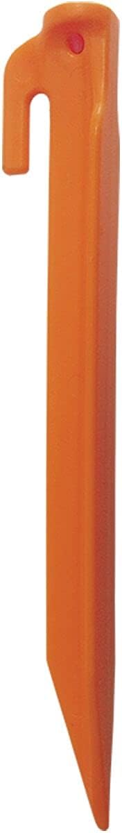 Coghlan's Poly Tent Pegs 9 - 6 Pack. Durable orange polypropylene stake for securing tents.
