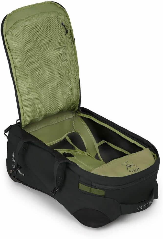 Farpoint Wheeled Travel Carry-On 36L/21.5" - Men by Osprey, lightweight travel pack with large opening.