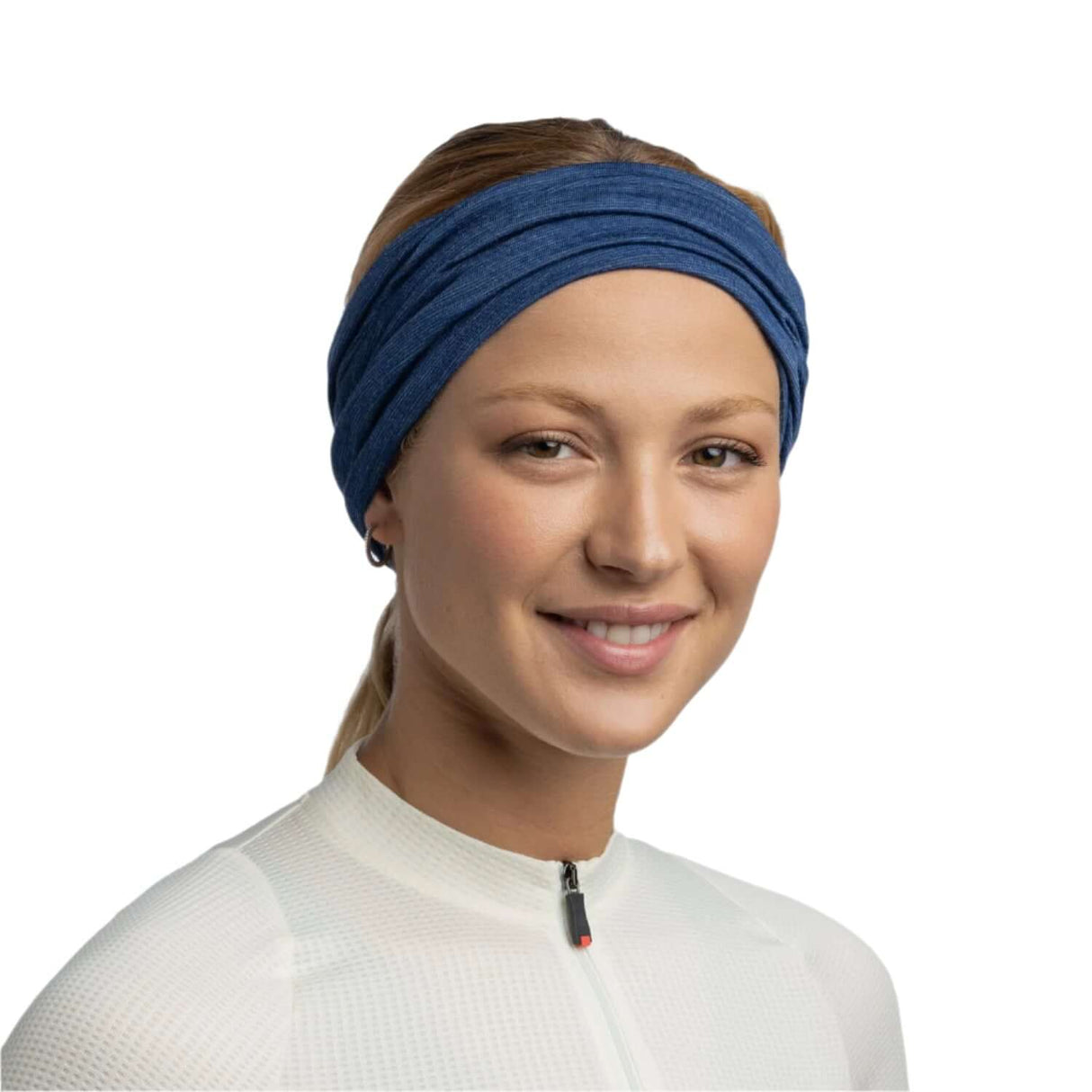 Buff Merino Lightweight Neckwear Multistripes Indigo