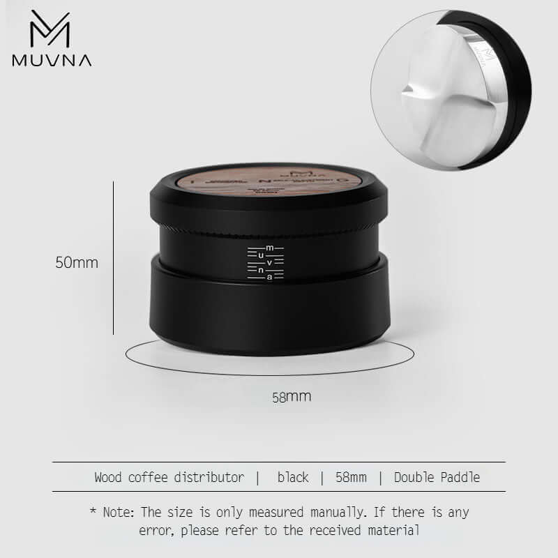 Solid Wood Gravity Tamper - 58mm - Black