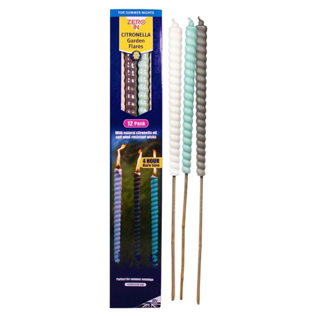 STV Citronella Garden Flares 12-Pack Outdoor Torches