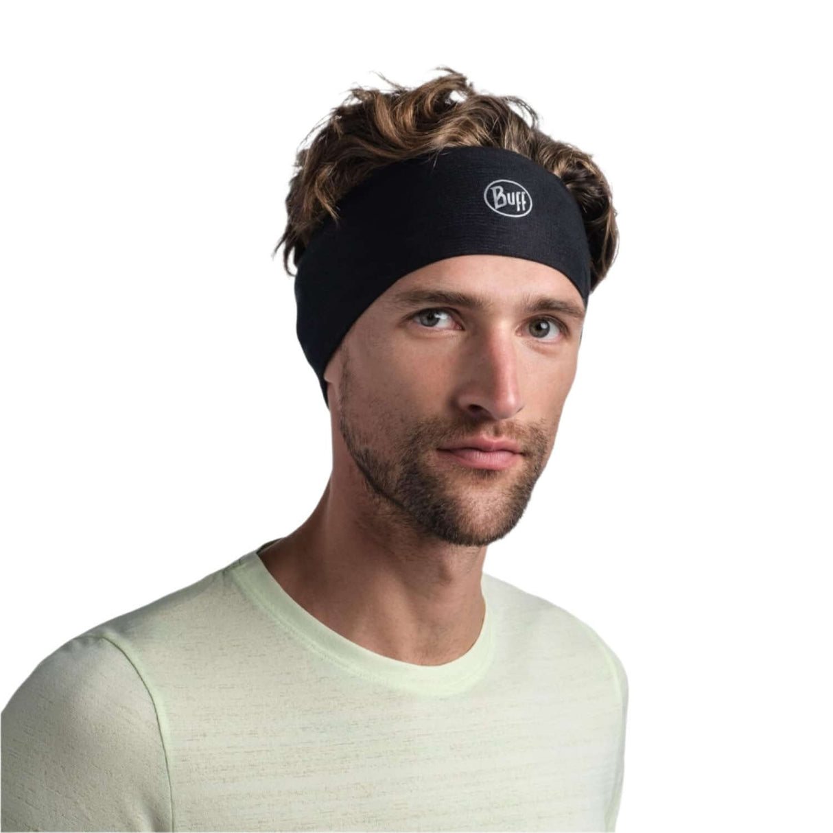 Buff CoolNet UV Wide Headband Solid Black
