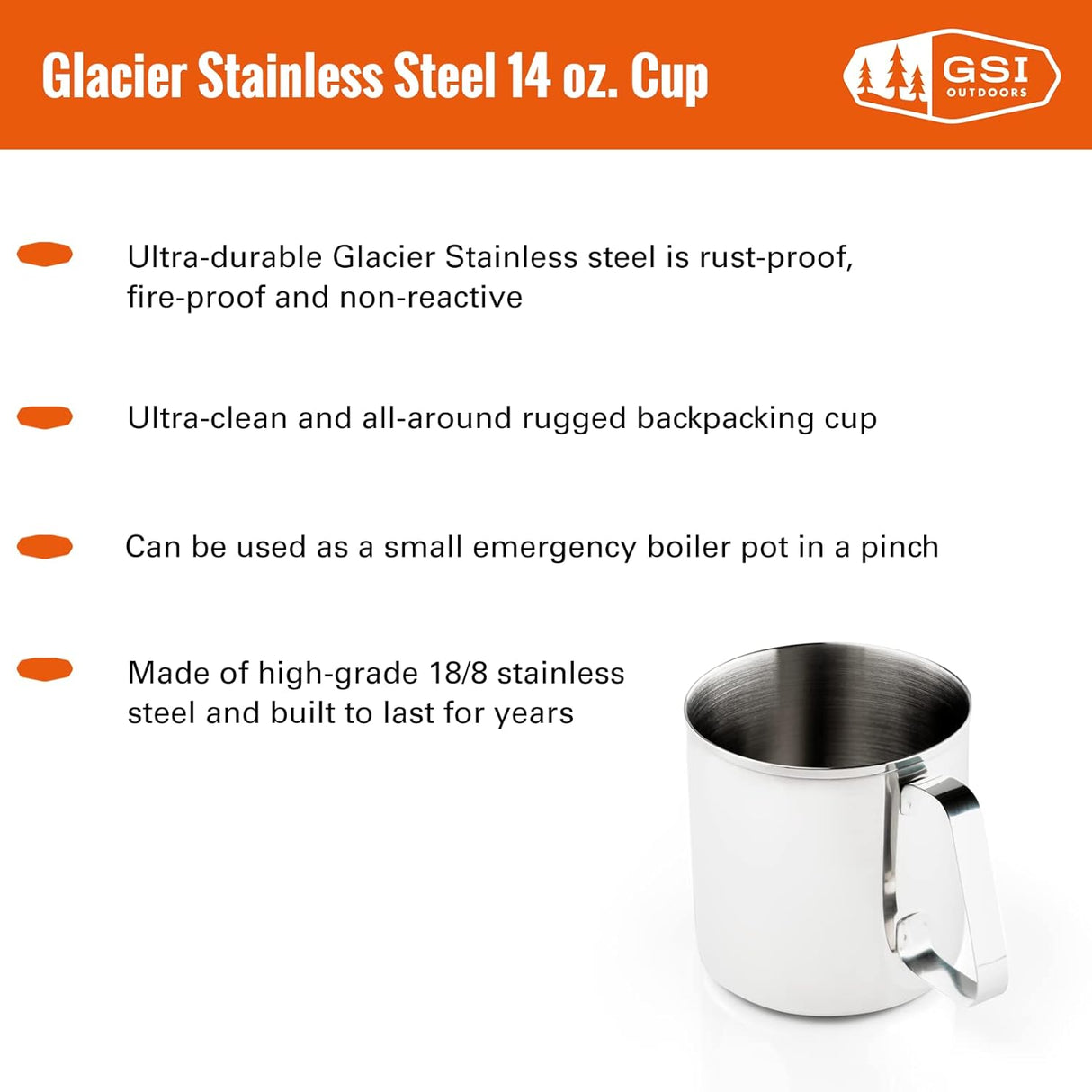 Glacier Stainless 14 Oz Cup