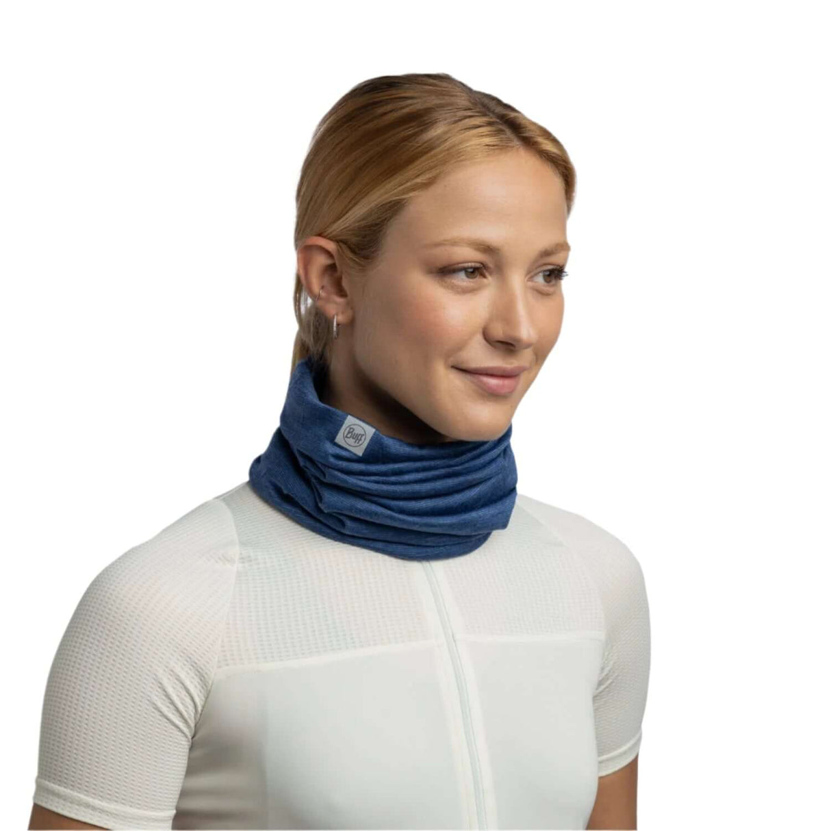 Buff Merino Lightweight Neckwear Multistripes Indigo