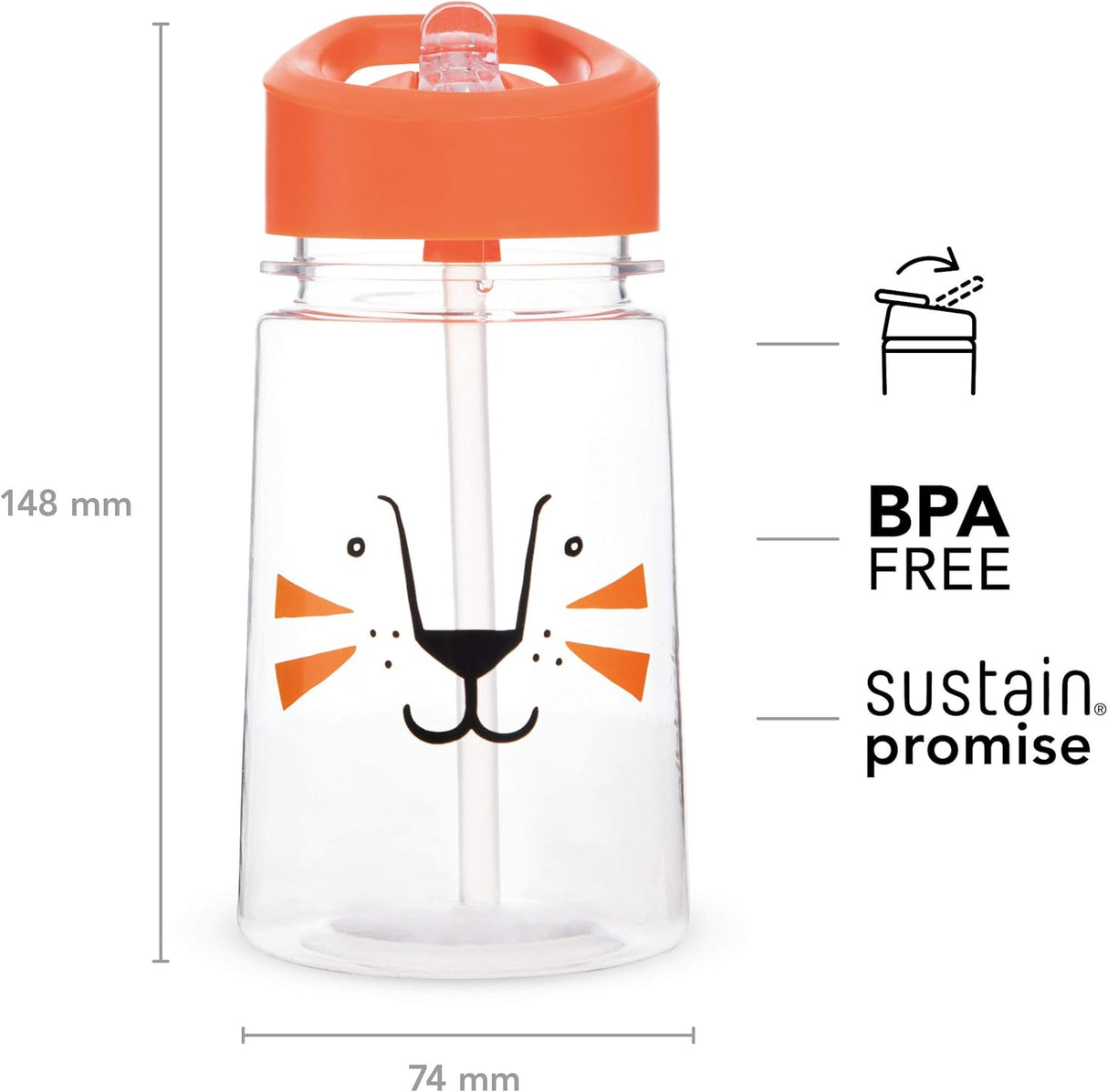 Zoo Flip & Sip Water Bottle - 14 oz / 430 ml