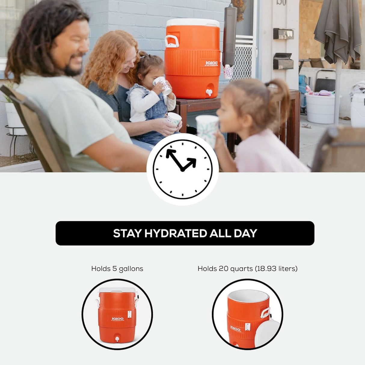 Seat Top 10 Gallon Water Jug with Cup Dispenser