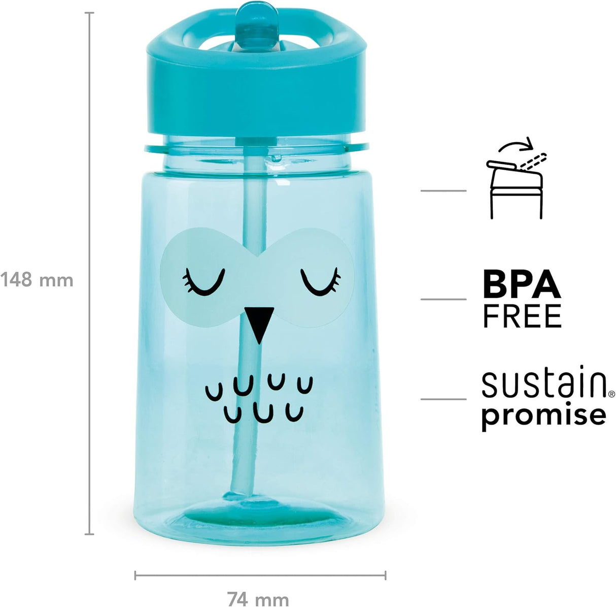 Zoo Flip & Sip Water Bottle - 14 oz / 430 ml