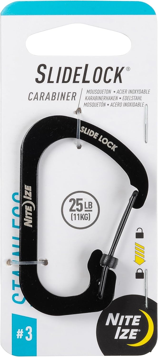 Nite Ize SlideLock Carabiner Stainless Steel Secure Clip
