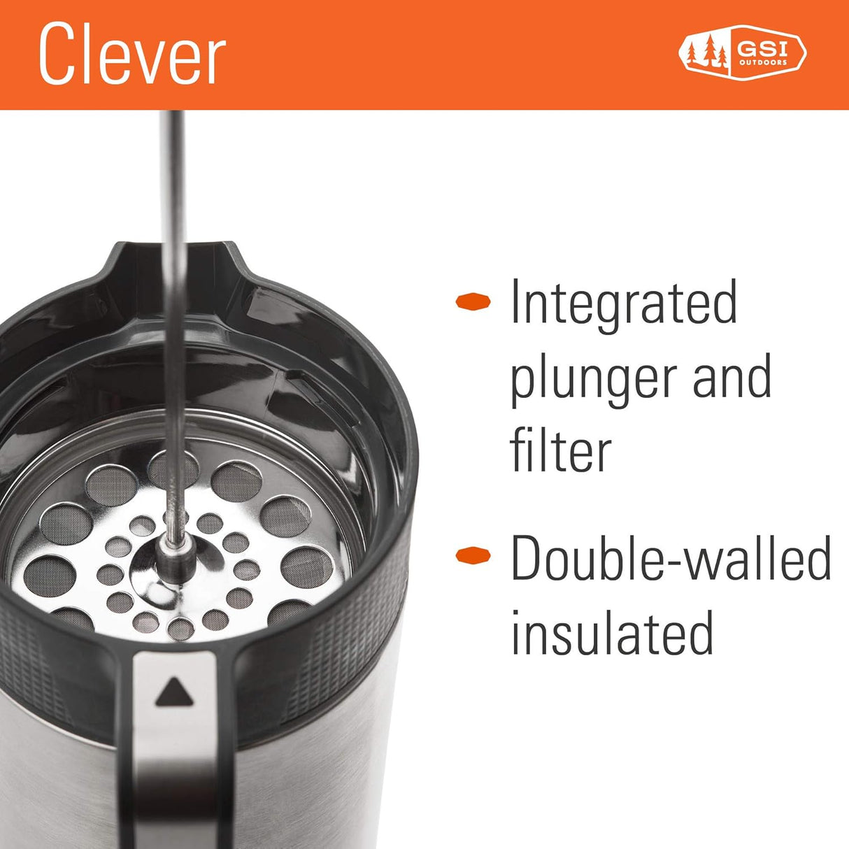 Glacier Stainless JavaPress - 33 oz / 975 ml