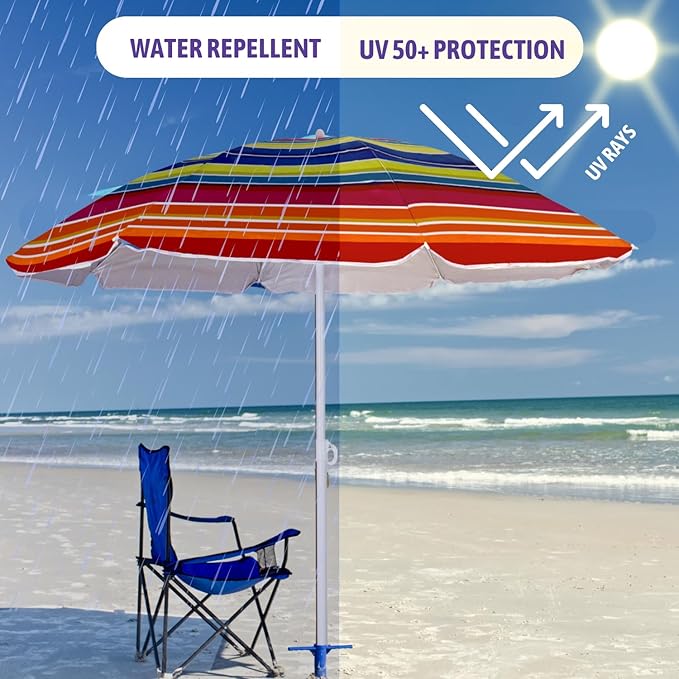 UV Beach Umbrella Large - 2.4m