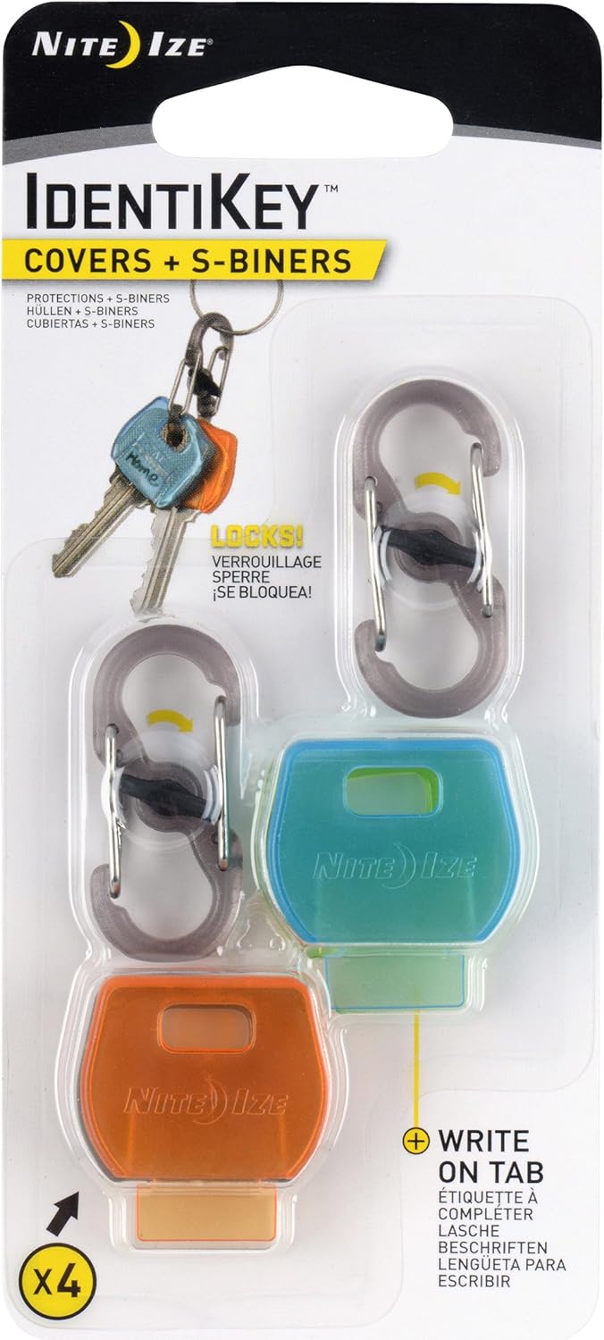 Nite Ize Identikey Covers + S-Biner Combo Key Tag Clips
