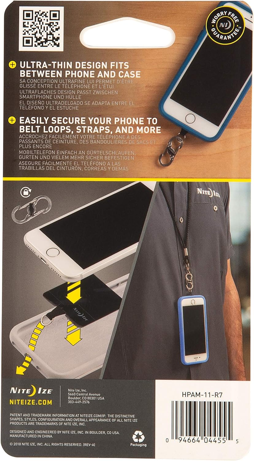 Nite Ize Hitch Phone Anchor + Microlock Locking Clip Tether