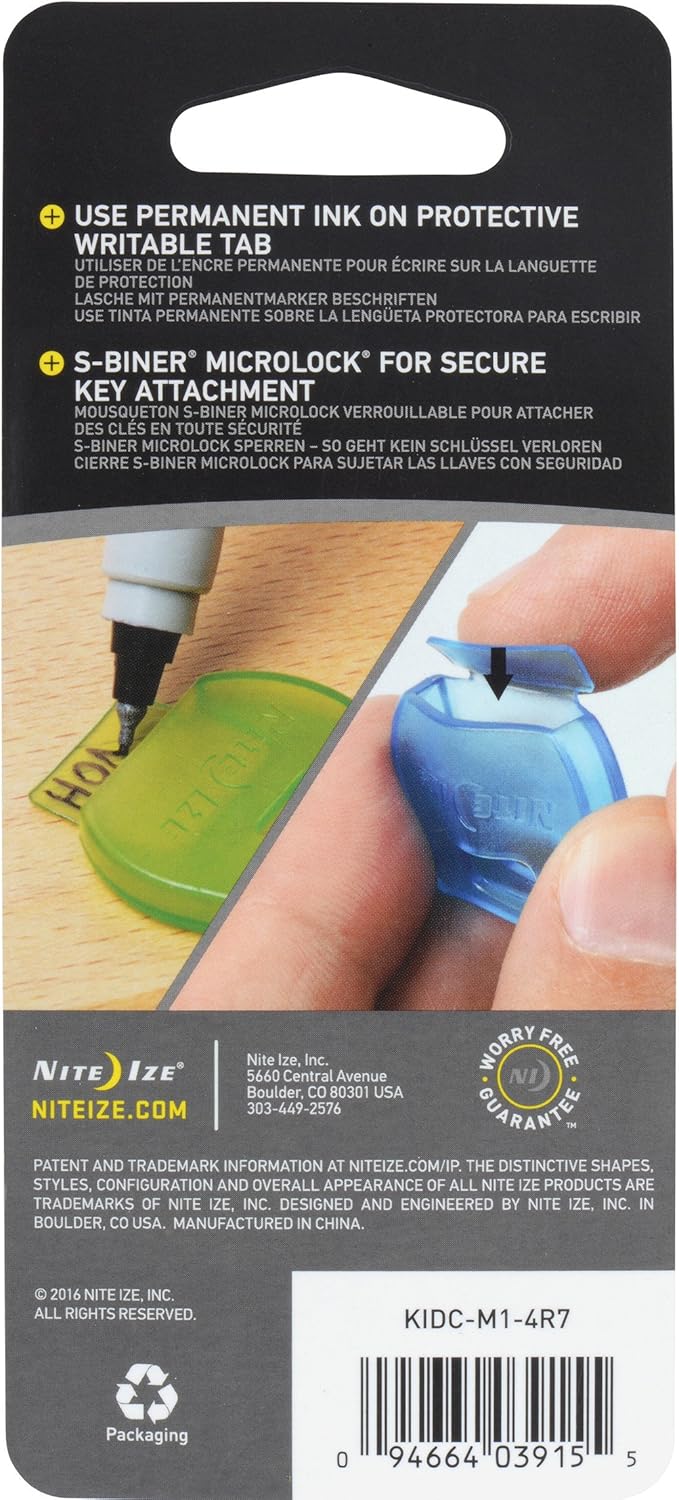 Nite Ize Identikey Covers + S-Biner Combo Key Tag Clips