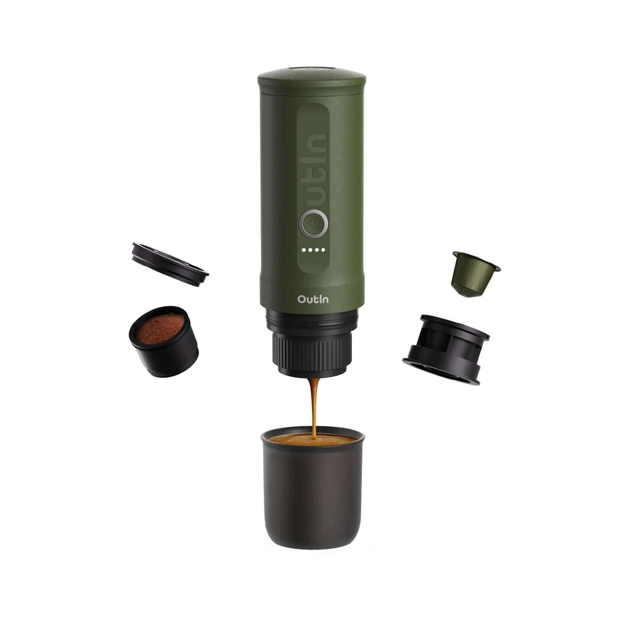 Outin Nano Portable Espresso Machine - Forest Green