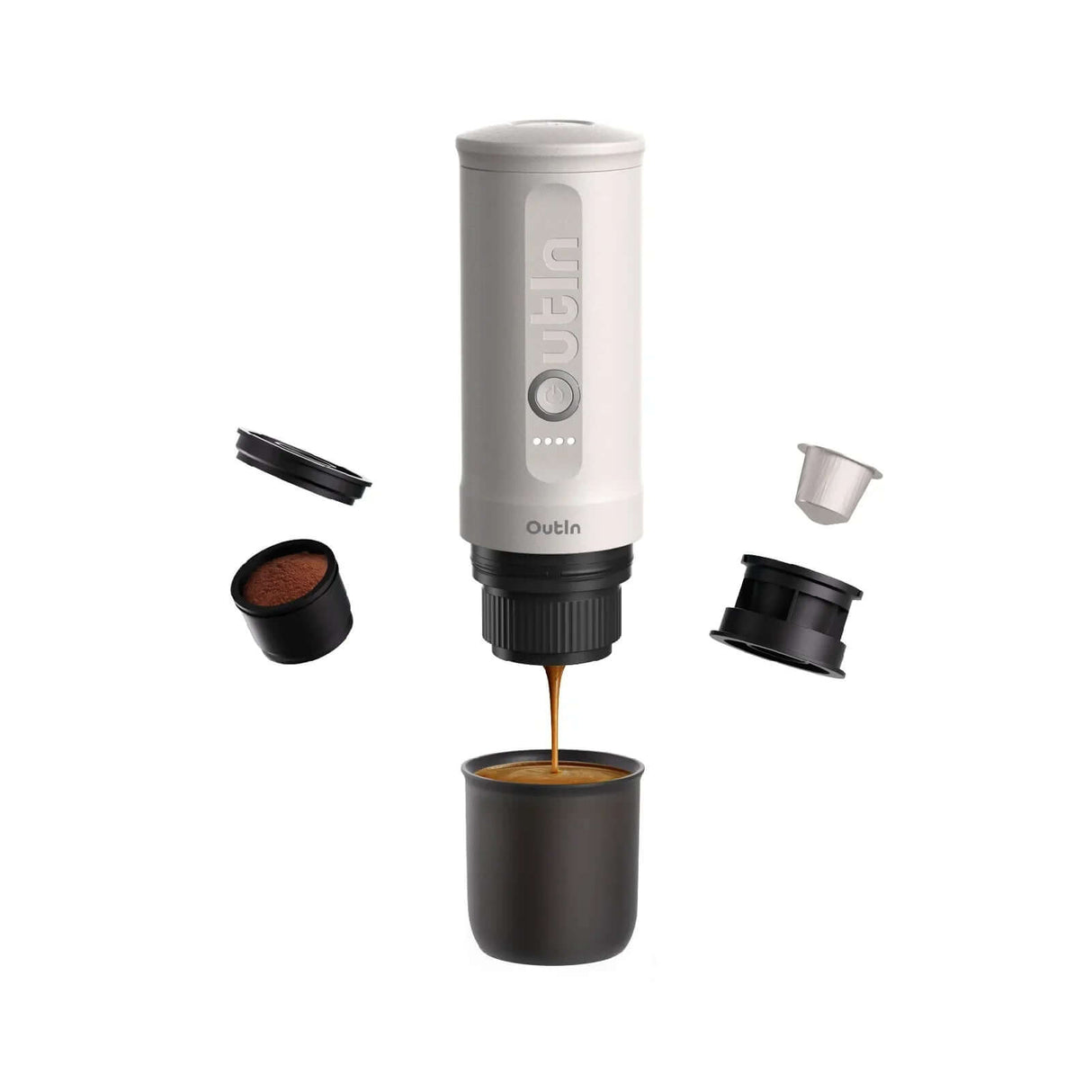 Outin Nano Portable Espresso Machine - Pearl White