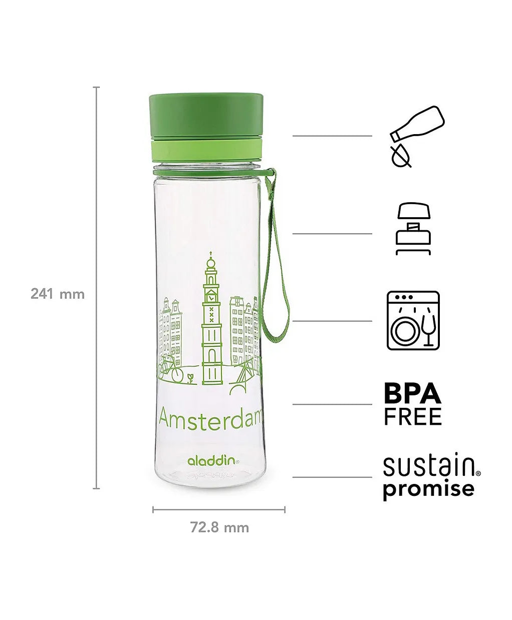 Aveo City Series Paris Water Bottle - 20 oz / 600 ml