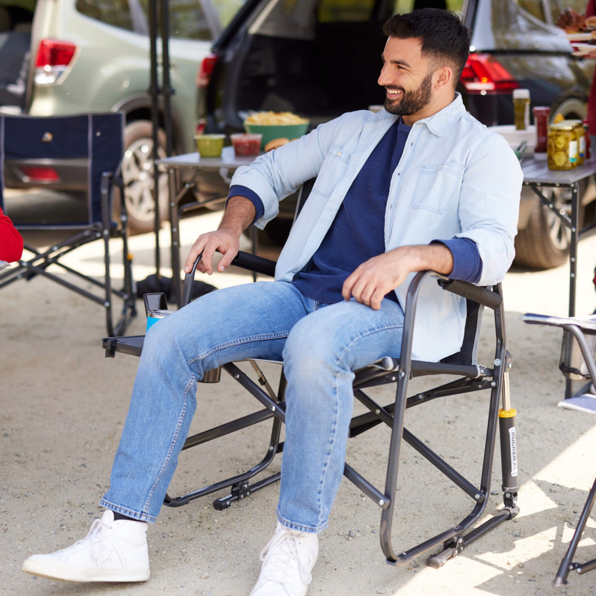 GCI Outdoor Freestyle Rocker XL with Side Table Chair