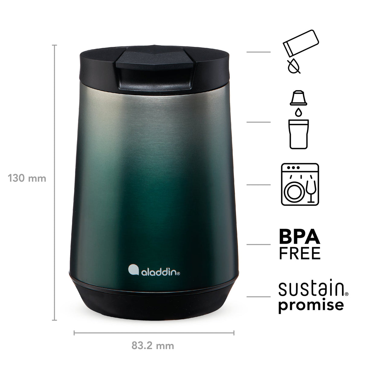 Espresso Stainless Steel Mug - 12 oz / 350 ml