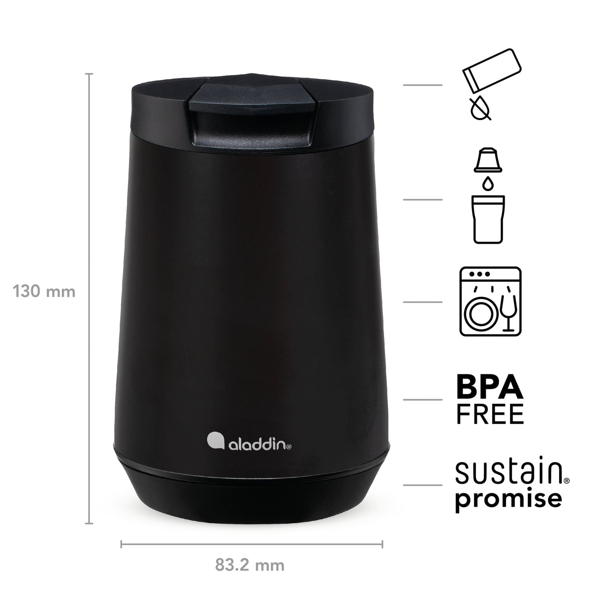 Espresso Stainless Steel Mug - 12 oz / 350 ml