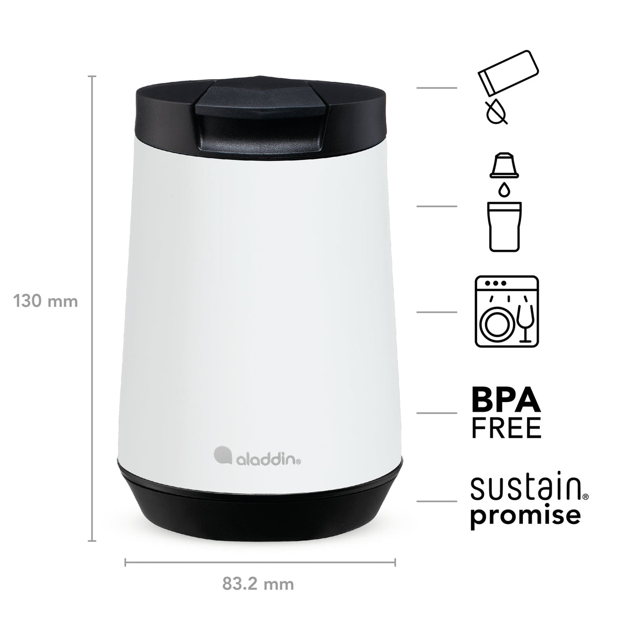 Espresso Stainless Steel Mug - 12 oz / 350 ml