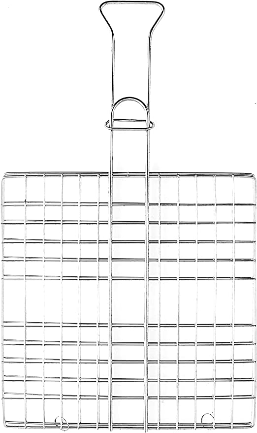 Saborr Flat Steel Barbeque Mesh with Soft Grip Handle