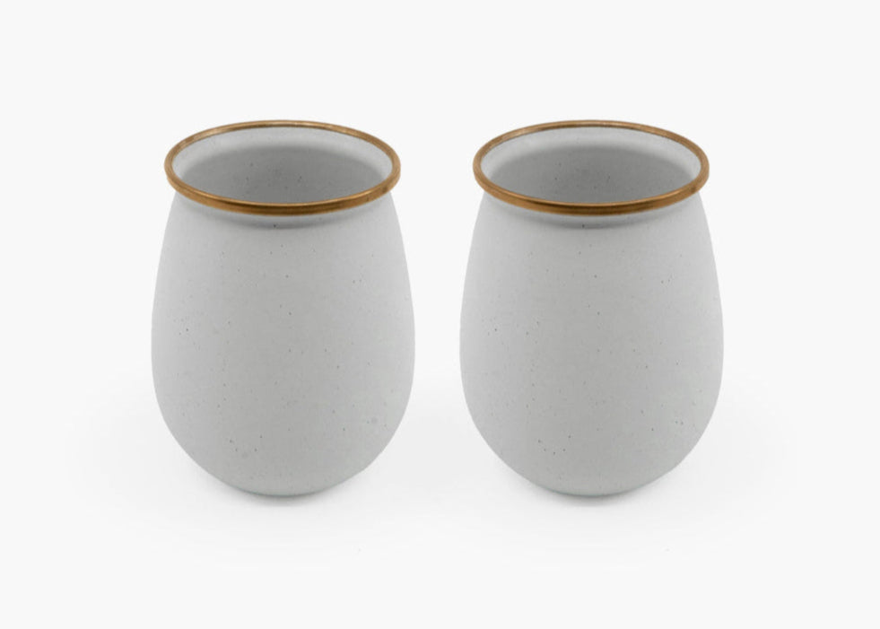 Enamelware Dining Collection - Eggshell (2 Sets)