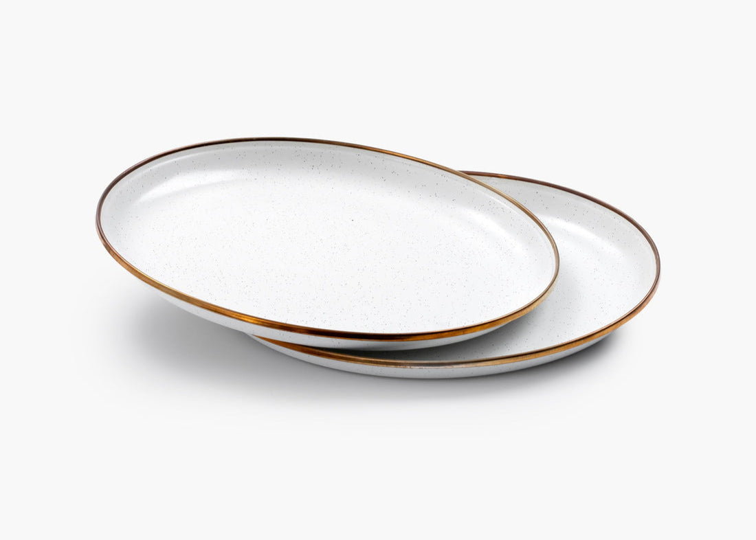 Enamelware Dining Collection - Eggshell (2 Sets)