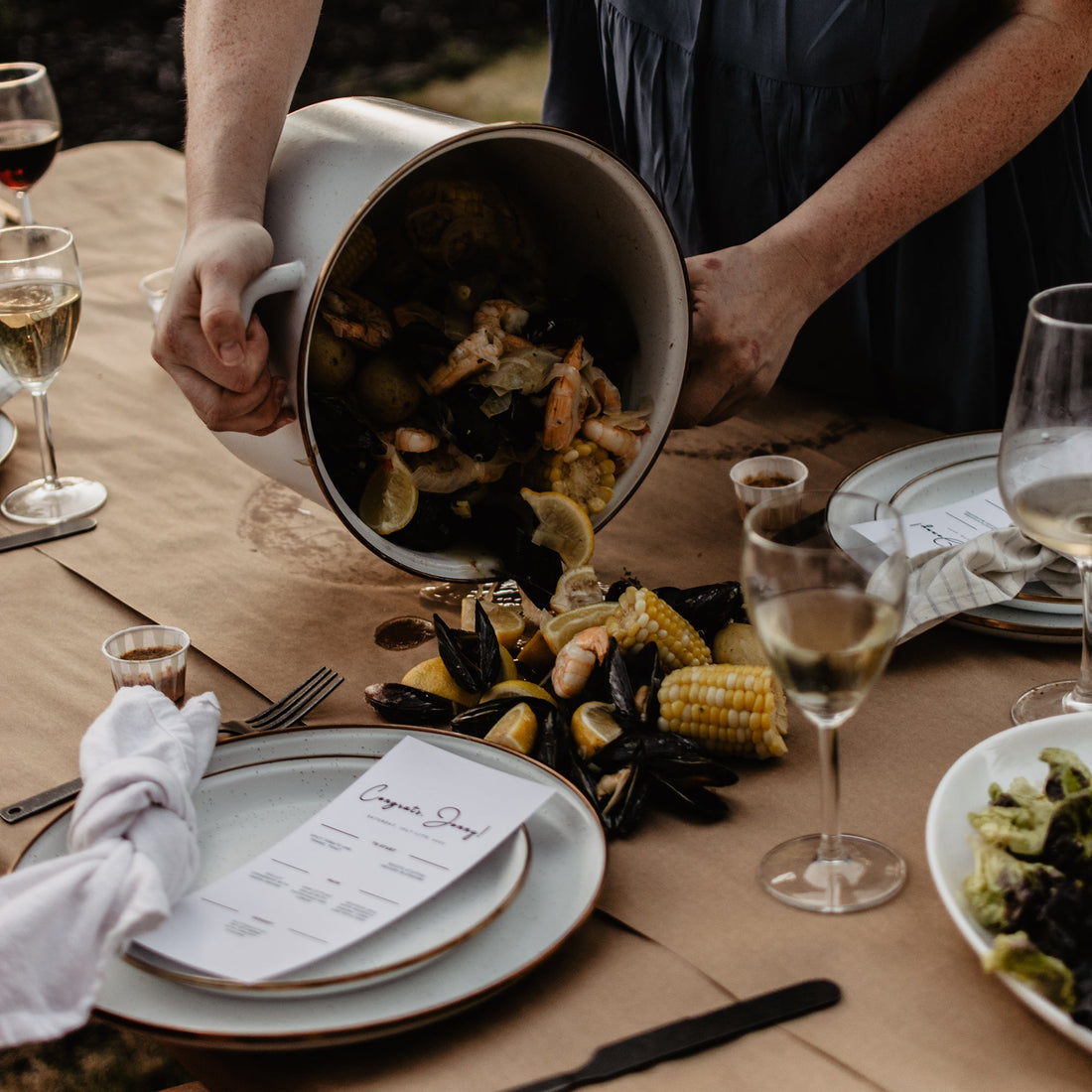 Enamelware Dining Collection - Eggshell (2 Sets)