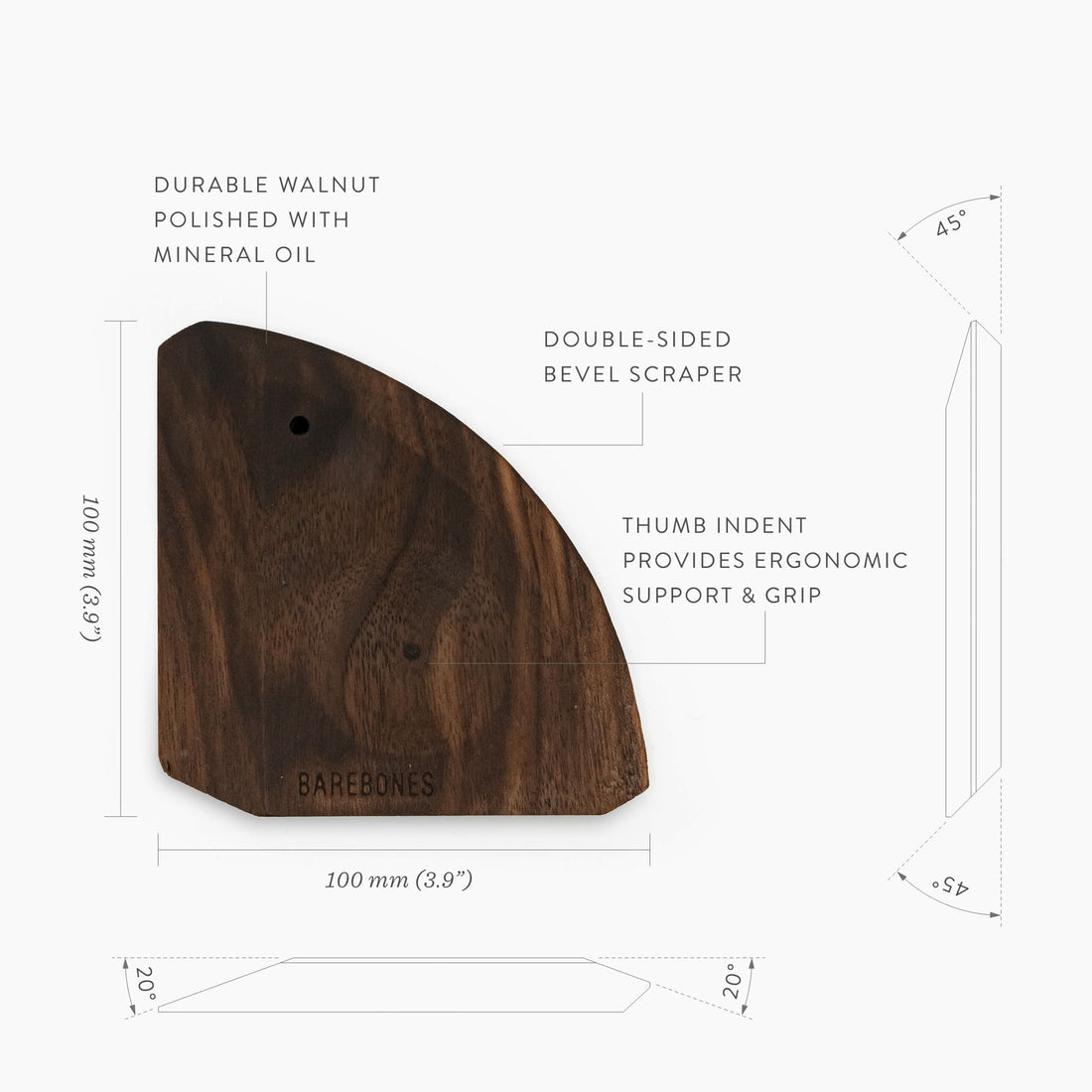 Cast Iron Walnut Scraper