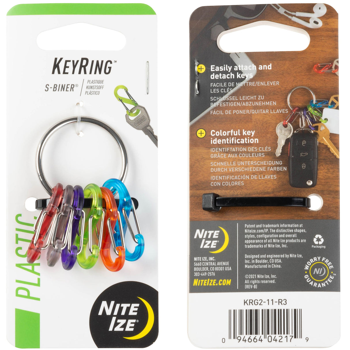 Nite Ize KeyRing S-Biner Dual Clip Key Holder