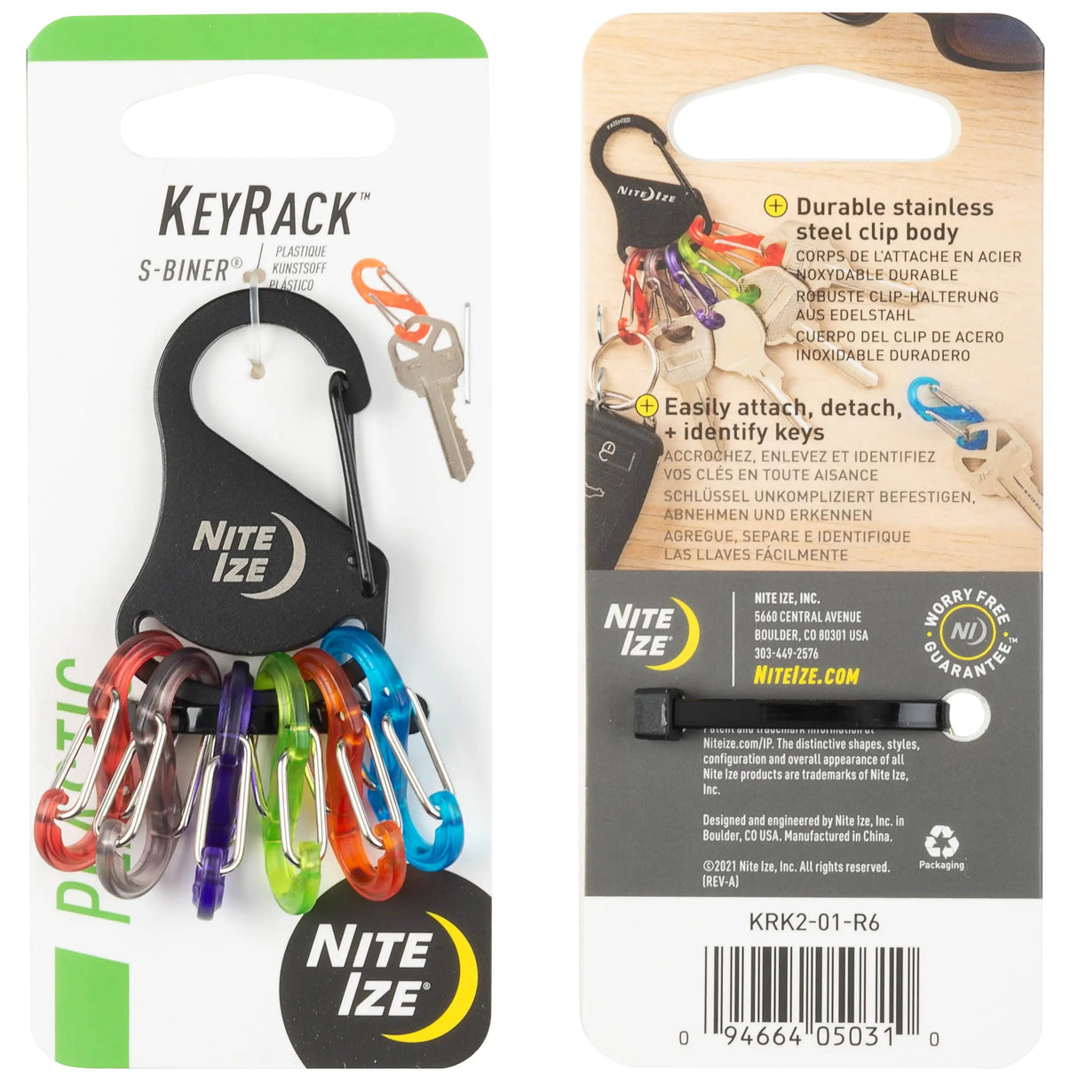 Nite Ize Keyrack S-Biner Compact Key Clip Holder