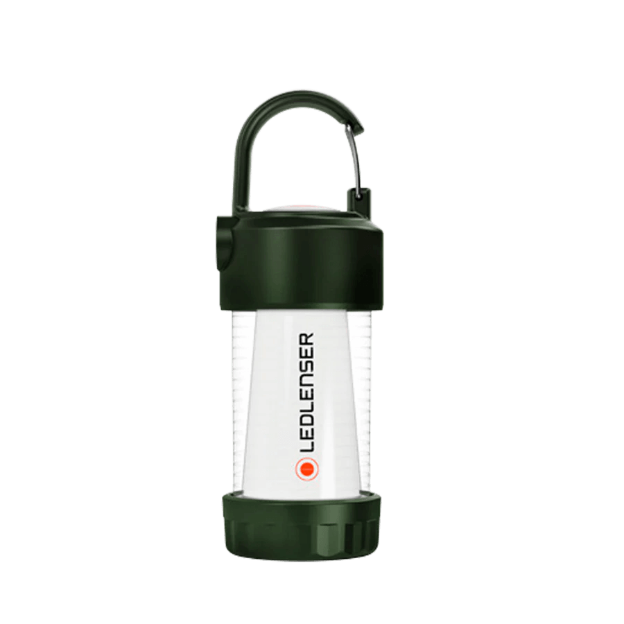 Ledlenser Lantern ML4 Warm Light Green Limited Edition rechargeable and compact for outdoor use.