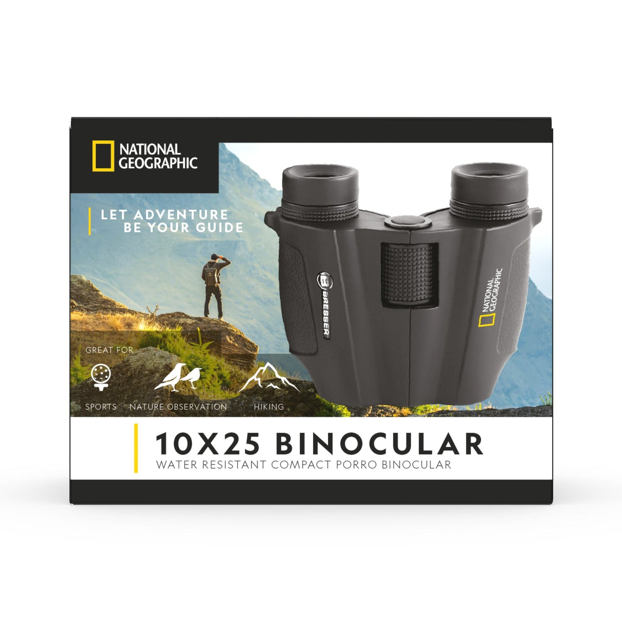 National Geographic 10X25 Compact Porro Prism Binocular