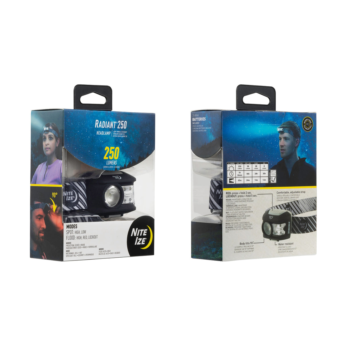 Nite Ize Radiant 250 Headlamp Powerful LED Hiking Torch