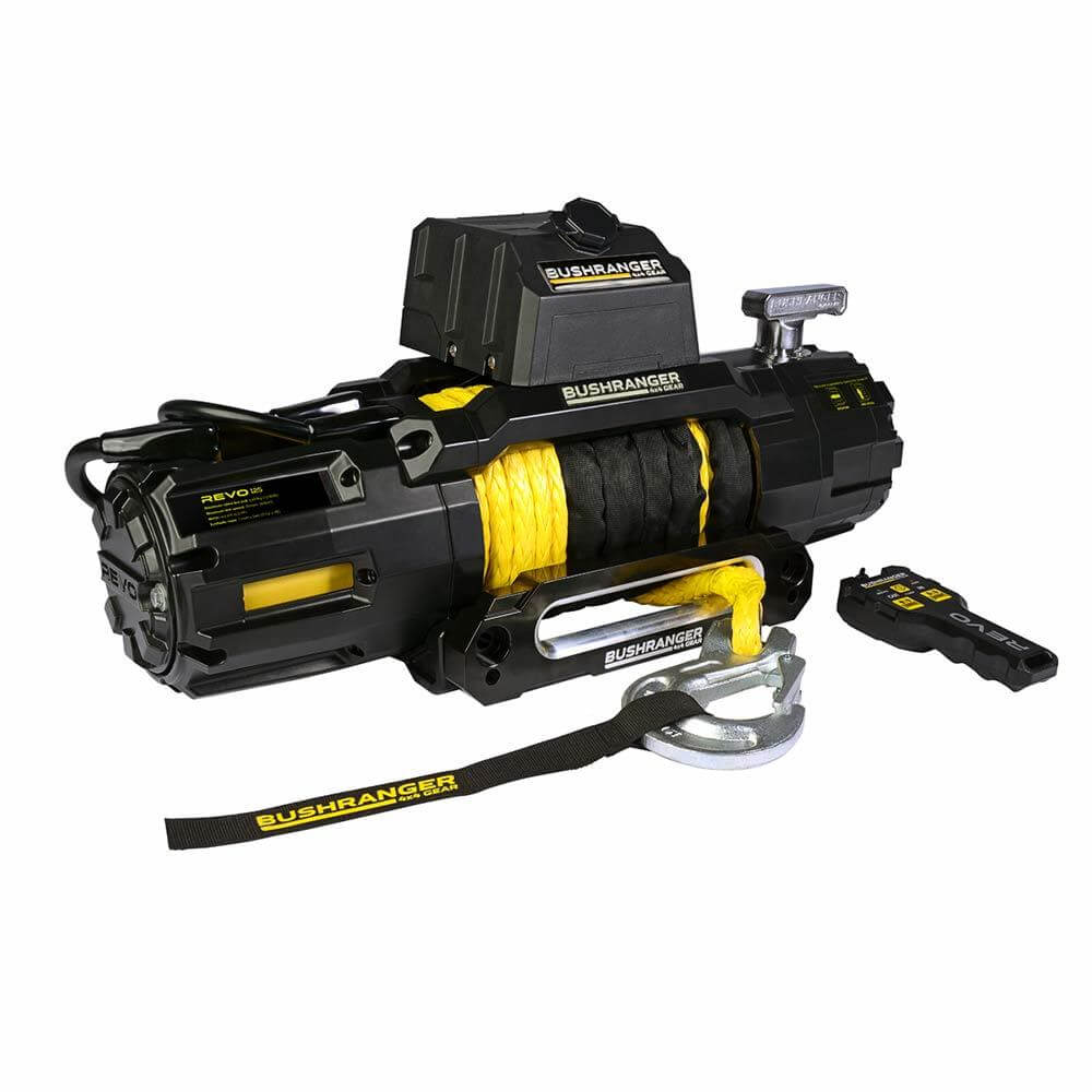 Bushranger REVO Winch 12000lb Synthetic Rope - 4x4 Recovery